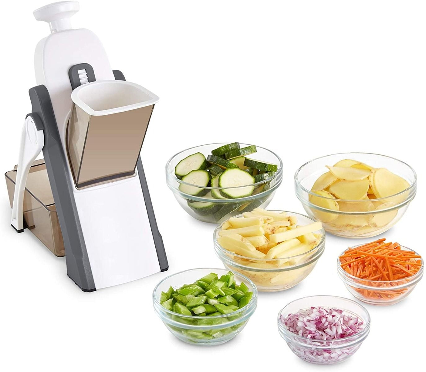 Mandolina tagliaverdure affetta patate cips stick taglia rondelle regolabile