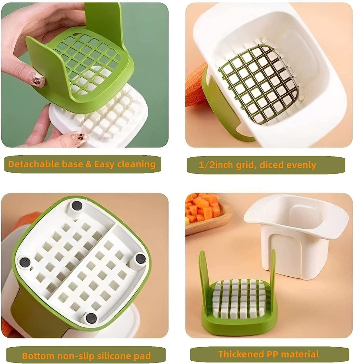 Tritaverdure 2 in 1 per tagliare a dadini tritaverdure staccabile tritaverdure multifunzionale per tagliare a cubetti frutta cipolla formaggio