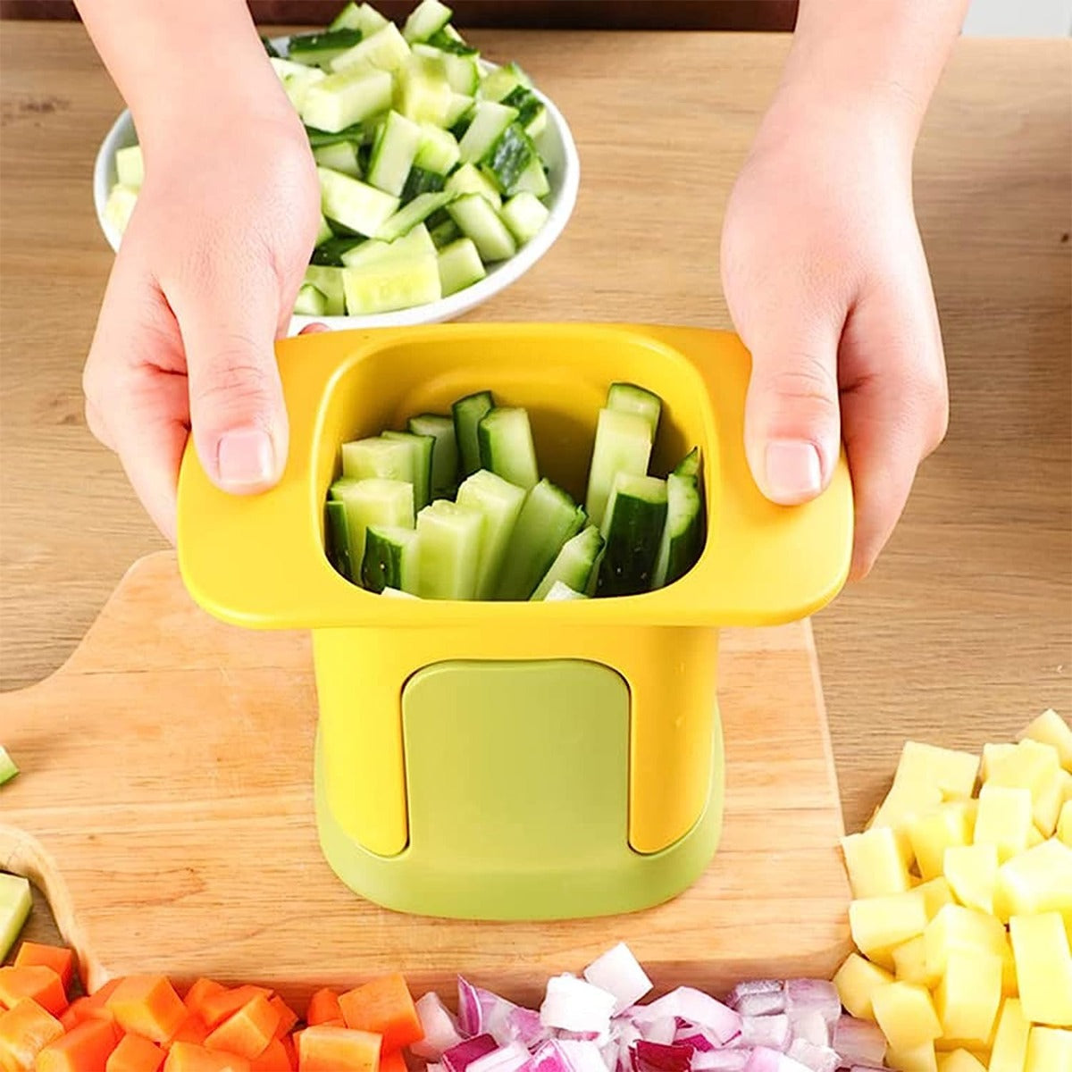 Tritaverdure 2 in 1 per tagliare a dadini tritaverdure staccabile tritaverdure multifunzionale per tagliare a cubetti frutta cipolla formaggio