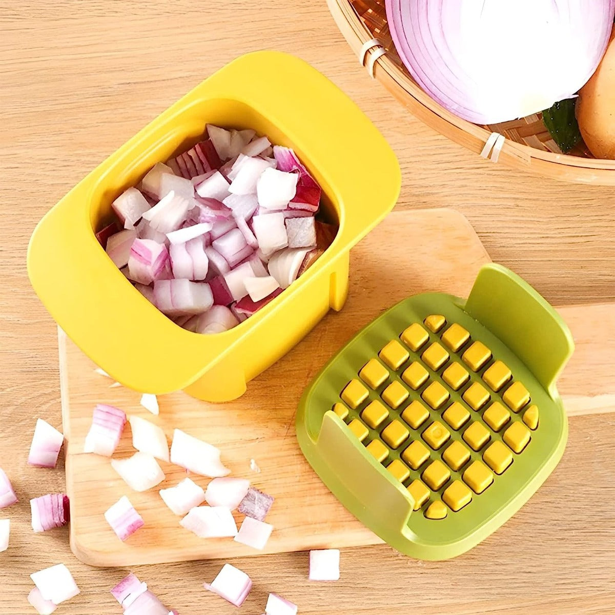 Tritaverdure 2 in 1 per tagliare a dadini tritaverdure staccabile tritaverdure multifunzionale per tagliare a cubetti frutta cipolla formaggio